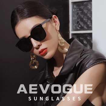 AEVOGUE Jaunas Polarizētās Saulesbrilles Sieviešu Popupar Caurspīdīga Kārta Retro Modes Saules Brillēm, Vintage Oculos Unisex UV400 AE0845
