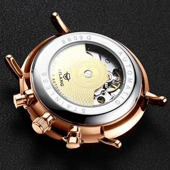AILANG TOP luksusa zīmolu Safīra stikls, vīriešu pulksteņi, likvidācijas automātisko, mehāniskās reloj Šveices ceptuvē 2019 minimālisms skatīties