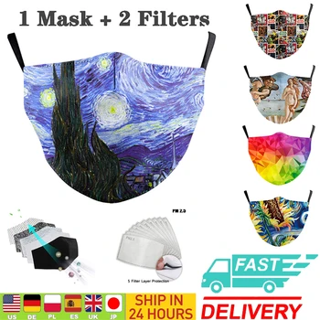 Aizsardzības Māksla Mutes Maska Unisex forAdult Maska PM2.5 Salona Filtrs Maska Putekļi, Baktērijas, Sejas Maska, Pieaugušo Mazgājams