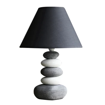 Akmens keramikas galda lampas, dzīvojamās istabas galda lampas guļamistabas naktsgaldiņš mājas apdare apgaismojums porcelāna lampas WJ121411