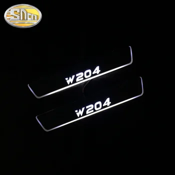 Akrila Moving LED Laipni Pedāli Auto Pretnodiluma Plāksnes Pedāli, Durvis, Palodzes Paņēmiens Gaismas Mercedes Benz C180 C200 W204 2007. - 2013. gadam