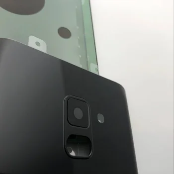 Akumulatoru Atpakaļ Vāciņu Stikla Durvju Mājokļu + LCD Priekšā Touch Screen Stikla Ārējais Objektīvs Samsung Galaxy A8 2018 A530 A530F SM-A530N