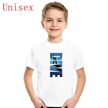 Akvalangu Nirt ar Akvalangu Akvalangistu TShirt bērniem Funny bērnu T-Krekls Modes Zīmolu Apģērbu Unikālo zēnu drēbes meitenei drēbes