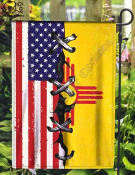 Amerikāņu elements modelis māja karoga un dārza karogs Balts Līdzenums, Siltuma Pārneses Dārza Karājas Karogi Māju Dekorēšanas stils-1