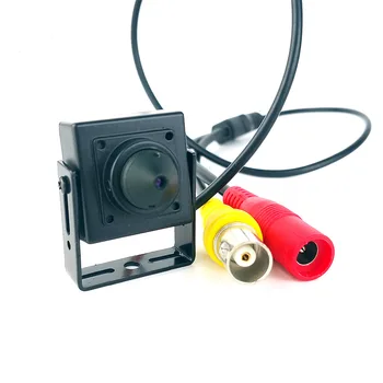 Analogās Kameras 1000TVL CVBS kameras mazo peephole objektīvs 25x25mm izmēra metāla mini box kamera
