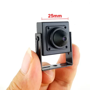 Analogās Kameras 1000TVL CVBS kameras mazo peephole objektīvs 25x25mm izmēra metāla mini box kamera