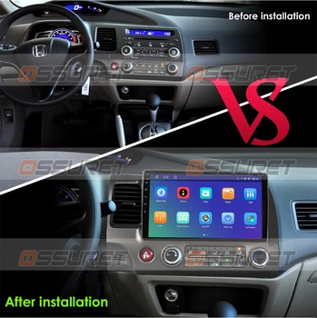 Android 10 Automašīnas Radio Multimediju Video Atskaņotājs Honda Civic 2006-2011 Navigācija GPS Nav 2din 2 din dvd OBD DVR SWC Spogulis Saites