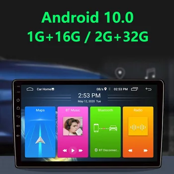 Android 10 Sistēmas Auto IPS skārienjutīgais Ekrāns, Stereo Peuget 107 1Toyota Aygo 1Citroen C1 2005-2013 gadus Stereo