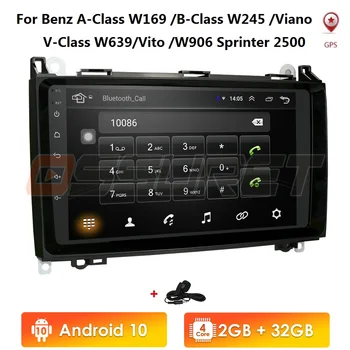 Android 2G 32G 2din Auto multimedia Player Nav GPS radio Mercedes Benz B200 A B Class W169 W245 Vito Viano W639 Sprinter W906