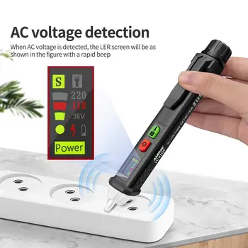 ANENG VD410A Elektriskie Testeri Pildspalvu AC Sprieguma Detektors Multimetrs Kontaktligzdas Testeris