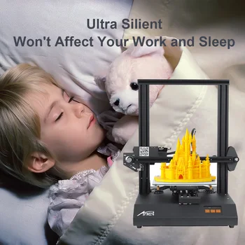 Anet ET4 Pro Ultra Silent DIY FDM 3D Printeri Ar TMC2208 Stepper Vadītāja 256 Nekustamā Mikro soļi, Automātiskas Izlīdzināšanas Atsāktu Drukāšanu