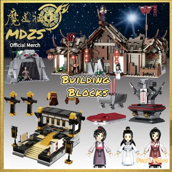 Anime Mo Dao Zu Shi Oficiālais Merch Celtniecības Bloki Chen Qing Līdaka Uz Nepieradinātās Wei Wuxian Lan Wangji Saderīgu Lego Cosplay Rotaļlietas