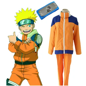 Anime Naruto Uzumaki Naruto Cosplay Kostīmu Pirmās Paaudzes Unisex Tērpu Halloween