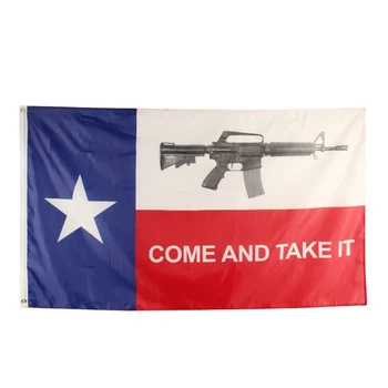 ANLEY Nāk Un Ņem To Karoga Krāsas pistoli Texas Gonzales NRA karogi Texas Revolūcijas Militārais Spartas 3x5 kājām banner