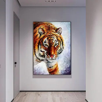 Anotācija Tiger Plakātu Paletes Nazi Gleznas uz Audekla Dzīvnieku Sienas Art Attēlus viesistaba, Mājas Dekoru Cuadros bez rāmīša