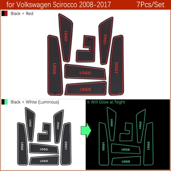 Anti-slip Durvju Gumijas Kausa Spilvenu VW Scirocco R GTS par Volkswagen 2008~2017 2010 2012 Auto Paklāji, Interjera Aksesuāri