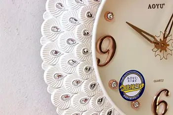 Apaļā Kvarca Sienas Pulkstenis Radošo Plastmasas Eiropā Vintage Sienas Pulksteņi Klusums Pastorālo Zegar Na Sciane Mājsaimniecības preces EF50WC