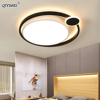 Apaļā led griestu gaismas, ar tālvadības pulti Akrila griestu lampas guļamistabai flush mount modern home decoration, apgaismes iekārtas