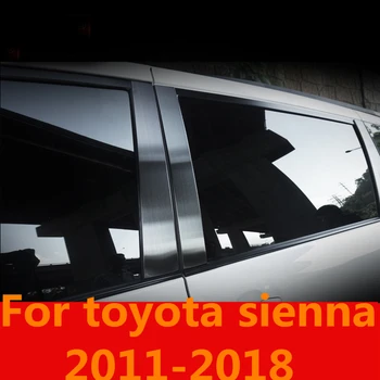 Apdares Auto stiklu BC Kolonnas vizuļi Stirps Vāka Uzlīmes, Ārējie apdares Auto Piederumi toyota sienna 2011-2018