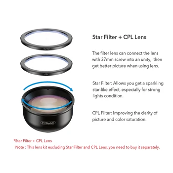 APEXEL HD 2X teleskopa objektīvs 4K telefoto tālummaiņas tālruņa kameras objektīvs CPL star filtrs huawei, Samsung visiem viedtālrunis drop-shipping