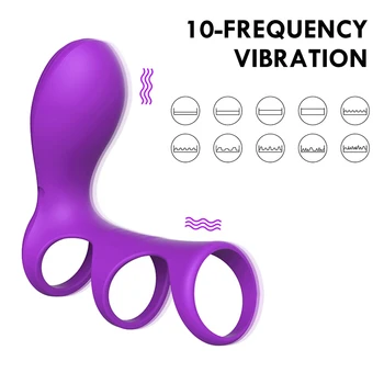 APP Tālvadības Pāris Seksa Rotaļlietu Sabiezēt Dzimumlocekļa Uzmava Gredzenu Vibrators Stimulators Vīriešiem Kavēšanās Ejakulācijas Sievietes Klitora Stimulēšanai