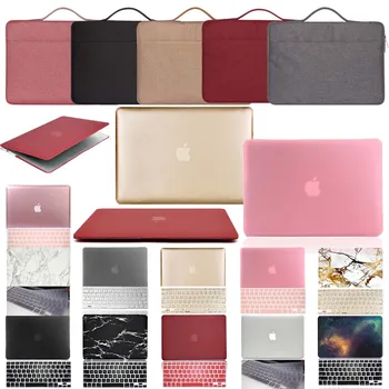 Apple MacBook Air, Pro Retina 11 12 13 15 Collu Klēpjdators Gadījumā + Tastatūras Vāciņš + Klēpjdatora Soma ar Cieto Krāsu, Modeļu Sērija