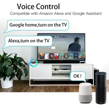 Ar Alexa, Google Wifi, ir pults Smart Hub Mājas Blaster Infrasarkano savienojumu, Bezvadu Tālvadības pults, Izmantojot Smart Dzīves Tunzivju APP Darba SRW-001