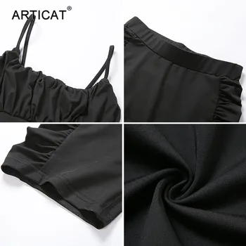 Articat Sexy Divas Gabals, Kas Sievietēm Black Crop Topi Izdilis Bikses, Uzvalks Romper Sieviete Jumpsuit Gadījuma 2020. Gada Vasaras Drēbes Tērpiem