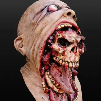Asiņaino Garlaicīgs Maska Kušanas Sejas Lateksa Kostīmu Walking Dead Halovīni Scary Jaunu Piliens Kuģniecība