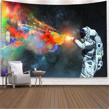 Astronauts Sērijas Gobelēns Ziemeļvalstu INS Sienas Karājas Gobelēns Auduma Mākslas Drukāšanas Gobelēns Sienas Istabā Home Decoration, Pludmales Dvieli Mat