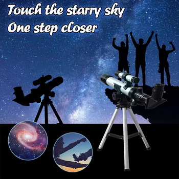 Astronomisko Teleskopu, Ar Finder Spogulis Stargazing Monokulāri Profesionālas Tālummaiņas HD Nakts Redzamības Refrakcijas Astronomic