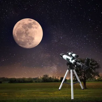 Astronomisko Teleskopu, Ar Finder Spogulis Stargazing Monokulāri Profesionālas Tālummaiņas HD Nakts Redzamības Refrakcijas Astronomic
