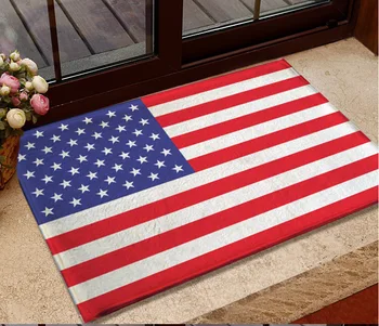 ASV Karoga Floormat Flaneļa Anti-Slip Doormat Amerikas Karogu, Paklāji, Guļamistabas Paklāji Dekoratīvie Pārklāji Mājas 40*60cm