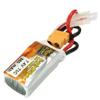 Atkārtoti uzlādējams litija polimēru Akumulators ZOP Jauda 7.4 V 850mah 70C 2S Lipo Akumulatoru XT60 Plug Par RC Modelis