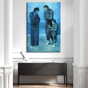 Audekls HD Izdrukas Pablo Pikaso Glezna Sienas Mākslas Traģēdija, Plakātu, Vintage Stilu Mūsdienu Mājas Dekoru Moduļu Bildes Dzīvojamā Istaba