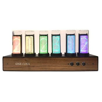 Augstas kvalitātes Gixie Spīd gaisma analog Caurules Retro Pulkstenis LED Krāsa Krāsas Pulkstenis Creative Home digitālais pulkstenis