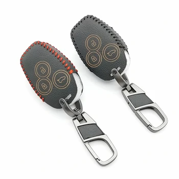 Augstas Kvalitātes Ādas Automašīnas Atslēgu piekariņi Atslēgu Vāks Renault / Opel Movano Vivaro Automašīnu Vairogs 3 Pogu Ādas Automašīnas Tālvadības Atslēgu Kastē