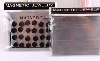 Auss stud bezmaksas piegāde 24pcs 8mm magnētu melns aplis apaļš stud magnētiskie auskari pīrsings, rotaslietas