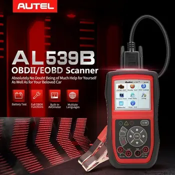 AUTEL Autolink AL539B OBD2 Diagnostikas Skeneris Instruments, Auto Ķēdes Palaišanas Sistēmas ECU Akumulatoru Testeris Kodu Lasītājs Auto piederumi