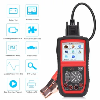AUTEL Autolink AL539B OBD2 Diagnostikas Skeneris Instruments, Auto Ķēdes Palaišanas Sistēmas ECU Akumulatoru Testeris Kodu Lasītājs Auto piederumi
