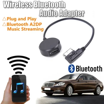 Auto Bezvadu Bluetooth Adapteri Auto Interfeiss USB Music AUX Priekš Mercedes Benz MMI Plastmasas Melns