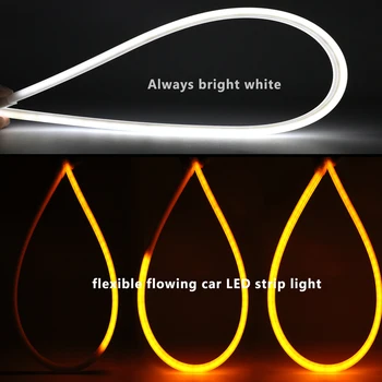 Auto Lukturu DRL Lampas Elastīga, Mīksta Caurule, LED Sloksnes, Pagrieziena Signāla Gaismu Nissan Qashqai j10 j11 Juke X-Trail T32 Tiida Altima