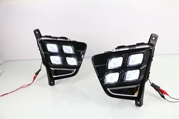 Auto Piederumi Ūdensizturīgs ABS 12V LED Dienas Gaismas lukturi dienas gaitas lukturi Miglas Lukturi Apdarei Hyundai Creta IX25 2016