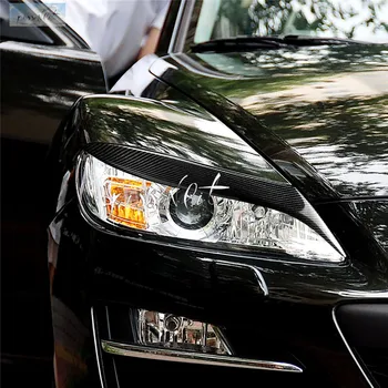 Auto Stils Aksesuāri Nekustamā Oglekļa Šķiedras priekšējo Lukturu Uzacis, Plakstiņi Apdare priekš Mazda RX 8 RX8 2004-2008 Auto Uzlīmes, Augstas Kvalitātes