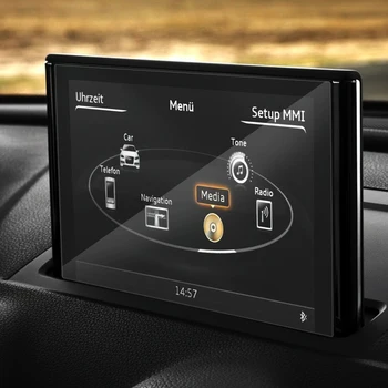 Auto Stils Audi Q2 2017-Pašreizējā GPS Navigācijas Ekrāns Filmu Paneļa Displeja Ekrāns Filmu Klimata Kontrole Plēves Uzlīme