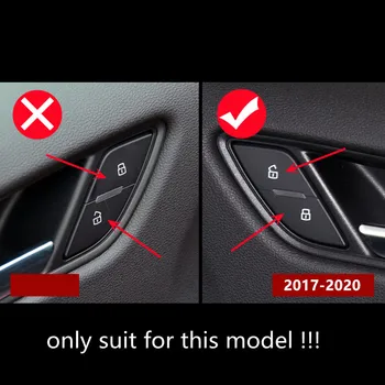 Auto Stils Durvju Slēdzis unlock (Atbloķēt) Pogas Vāka Apdare, Apdares Audi A3 8V 2017-2020 Automobiļu Interjera Aksesuāri
