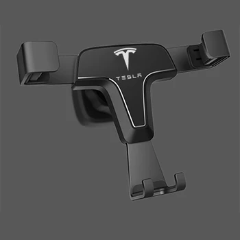 Auto stils mobilā tālruņa turētājs nodrošina automašīnu navigācijas uzlādes atbalstu Tesla Model S Model X Modelis 3 auto Accessorie