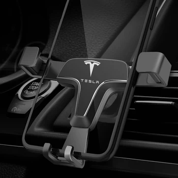 Auto stils mobilā tālruņa turētājs nodrošina automašīnu navigācijas uzlādes atbalstu Tesla Model S Model X Modelis 3 auto Accessorie