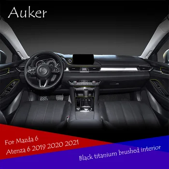 Automašīnas salona apdare, molding Melna matēta titāna Auto Stils Priekš Mazda 6 Atenza 6 2019 2020 2021 Piederumi