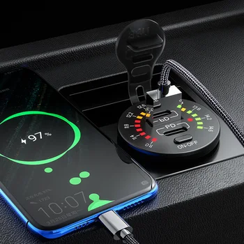 Automašīnu, Motociklu, Laivu USB Lādētāja Kontaktligzda QC3.0+PD USB C Tipa Ātrās Uzlādes Adapteris ar LED Streamlight Voltmetrs Slēdzis